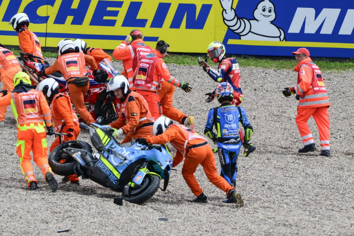 Fearless Resilience: Joan Mir Escapes Unscathed in Germany MotoGP Crash Amidst Unwavering Adversity