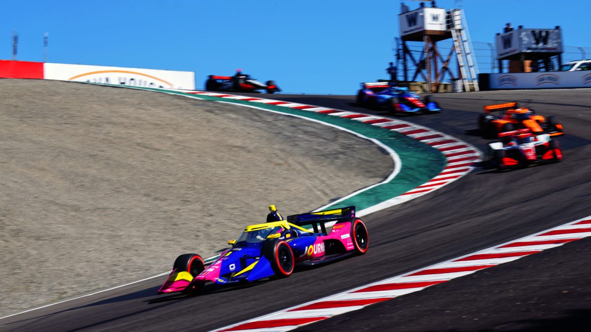 Kyffin Simpson given IndyCar grid penalty for lap 1 incident in Laguna Seca