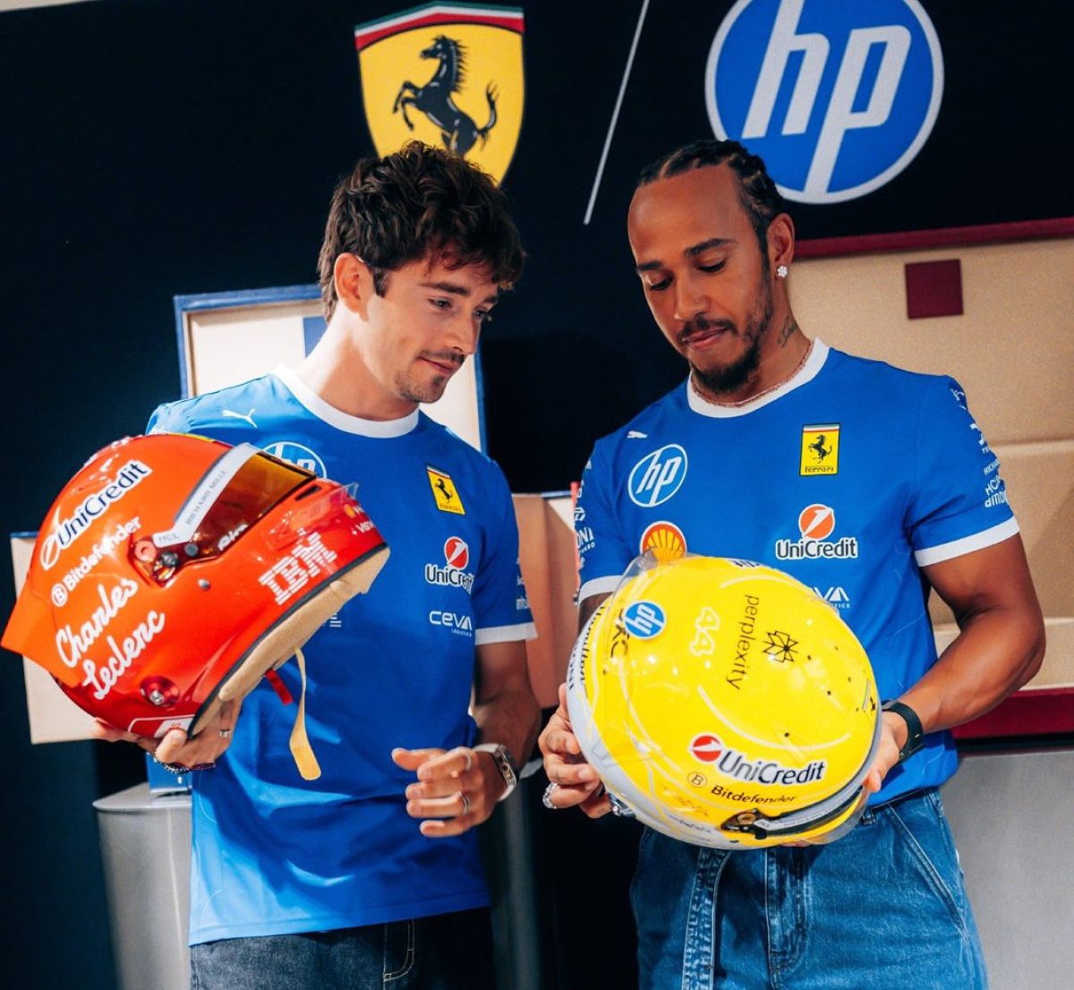 The warning Charles Leclerc gave Lewis Hamilton ahead of Ferrari milestone