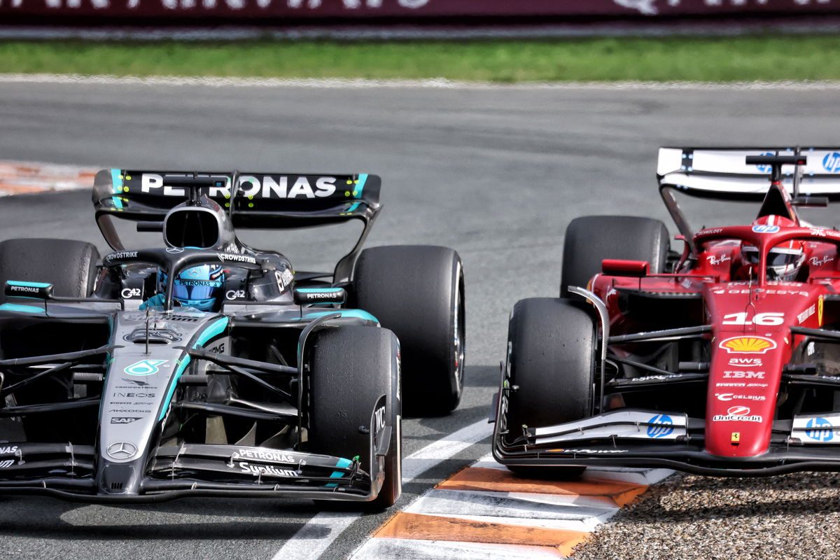 Controversy on the Track: George Russell Alleges Charles Leclerc's Unfair Maneuver in Defiant Photo Evidence