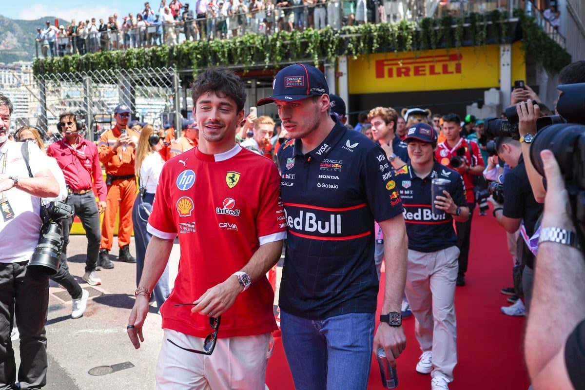 F1 star Charles Leclerc laughs at Max Verstappen after being saved by Mexican Grand Prix safety car