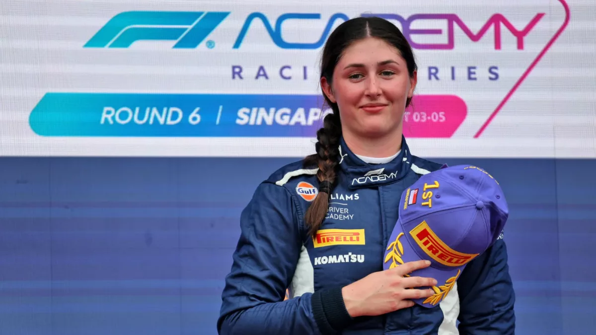 Lia Block Makes Racing History with Stellar Win in F1 Academy Singapore Race 1