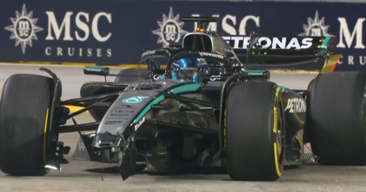 Drama Unfolds: George Russell's Terrifying Crash Halts Singapore Grand Prix