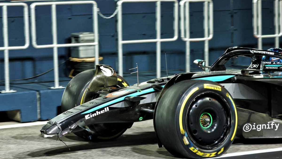 The Drama Unfolds: George Russell's Impactful Collision at the Singapore GP