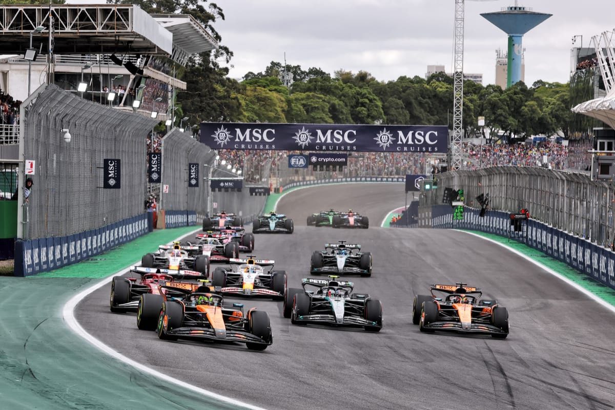 Norris wins Brazilian GP as Piastri penalised, Verstappen third from pits