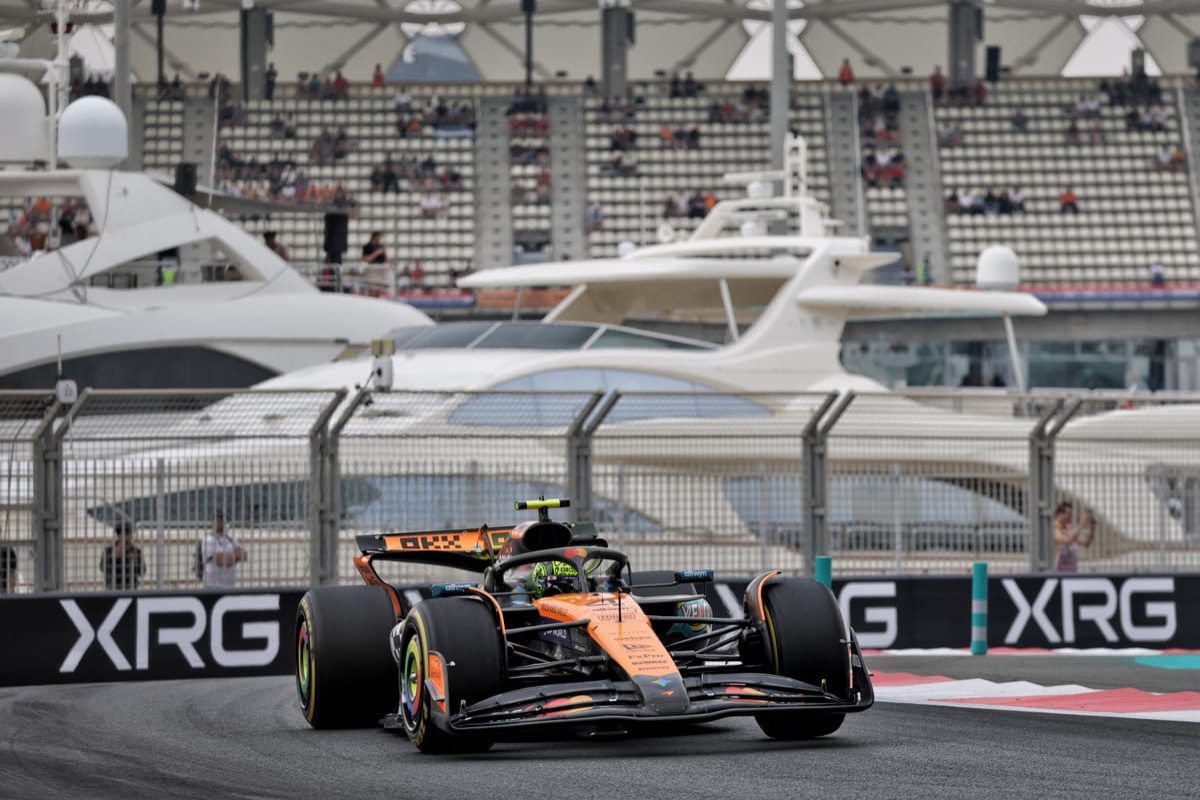 Norris leads Verstappen by 0.008s as Piastri sits out Abu Dhabi FP1