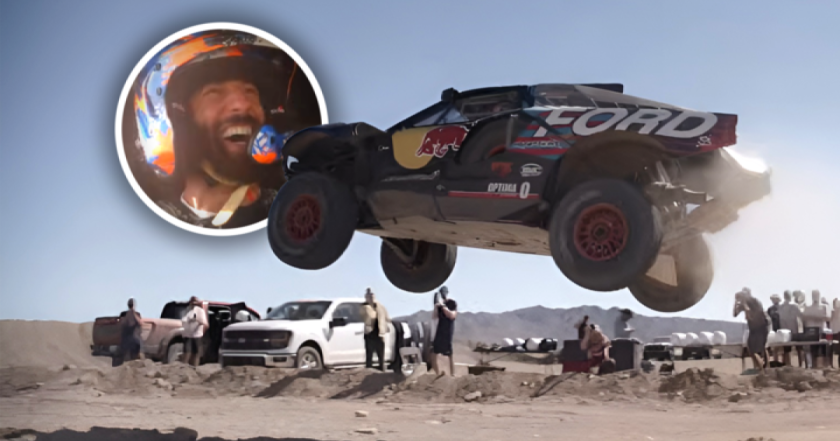 Daniel Ricciardo reaches new heights in airborne rally adventure