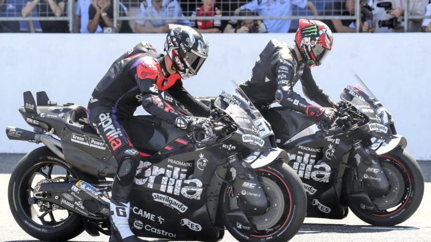 A Dynamic Duo: Bezzecchi and Savadori Propel Aprilia to MotoGP Excellence
