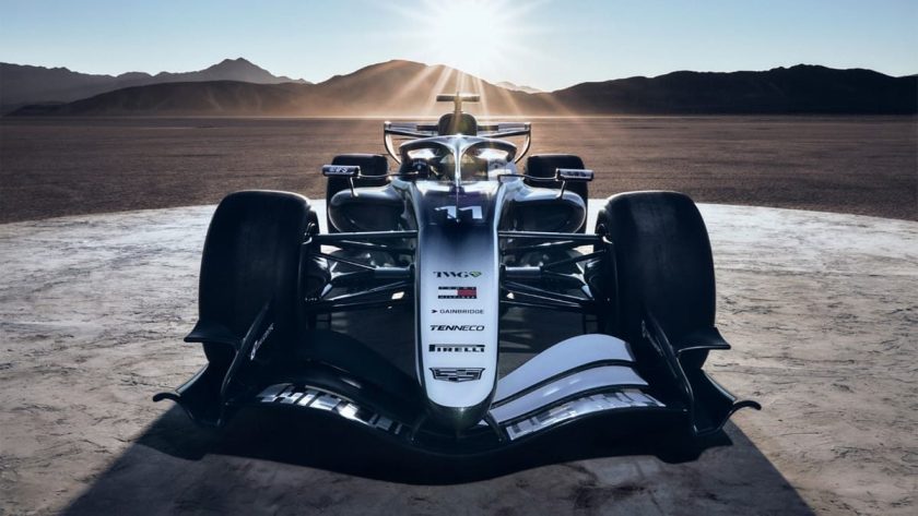 Cadillac's F1 2026 race livery unveiled in Super Bowl ad