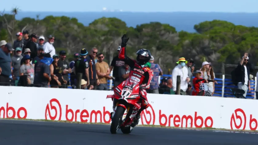Nicolo Bulega Triumphs in Wet Weather for Unforgettable Hat Trick at Australian WorldSBK Race 2