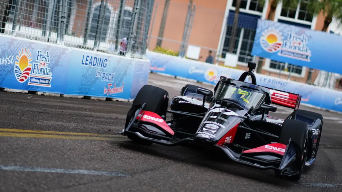 Watch: Mick Schumacher taken out on opening lap of IndyCar debut