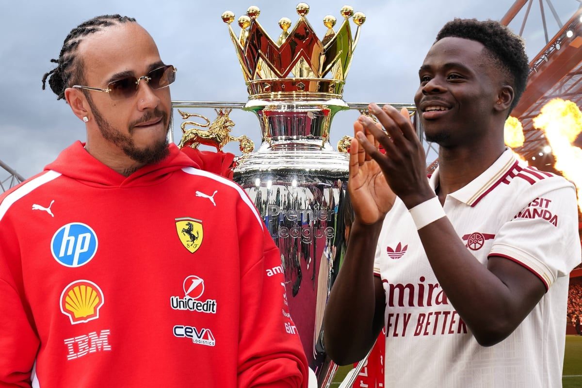 Double Victory: F1 Champion Lewis Hamilton Joins Arsenal's Premier League Triumph