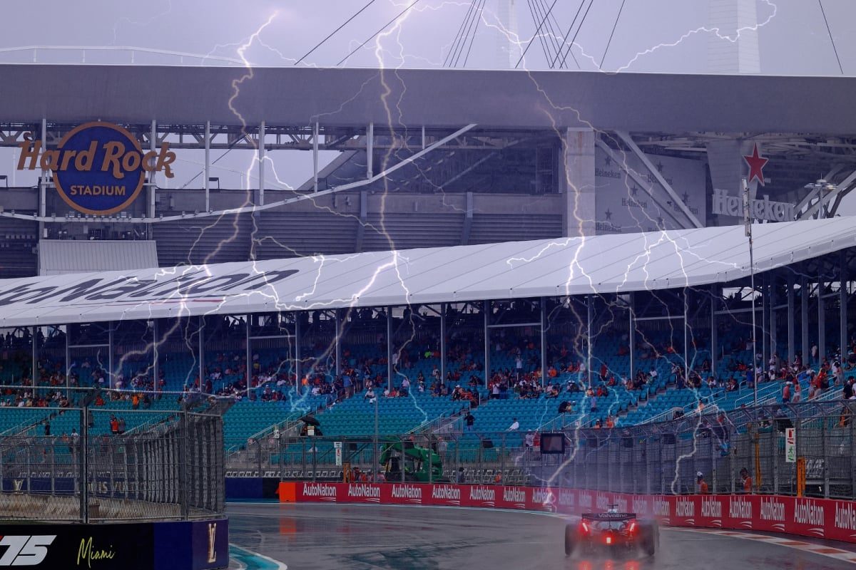The Duel with Nature: F1 Miami Grand Prix Faces Lightning Storms as Fans Witness High-Speed Drama