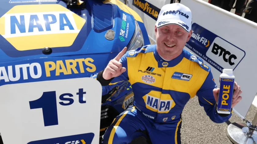 Racing to Victory: Ashley Sutton Emerges Triumphant in BTCC Pole Position Battle