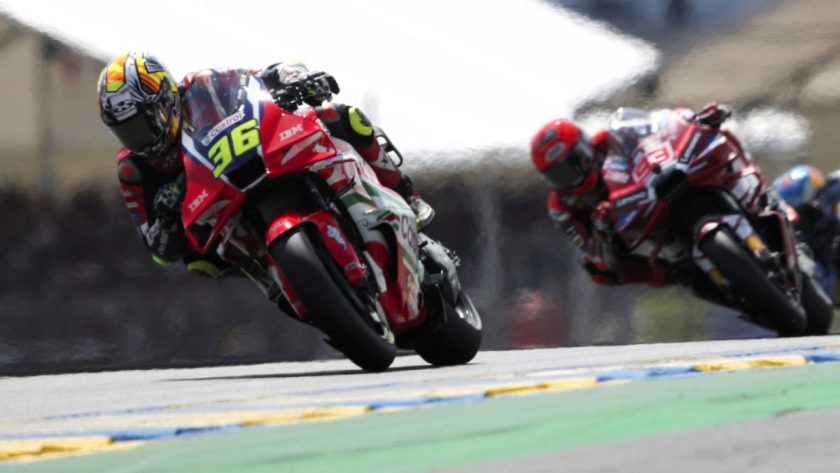 Joan Mir on the Brink of Triumph: Racing Towards a Historic Podium Win at Le Mans MotoGP Sprint
