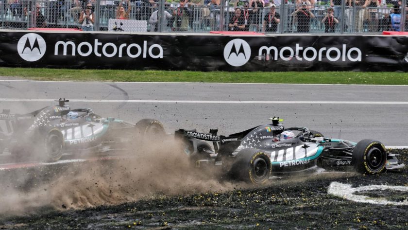 Intense showdown on the track: Mercedes drivers go head-to-head in thrilling F1 Canada main race