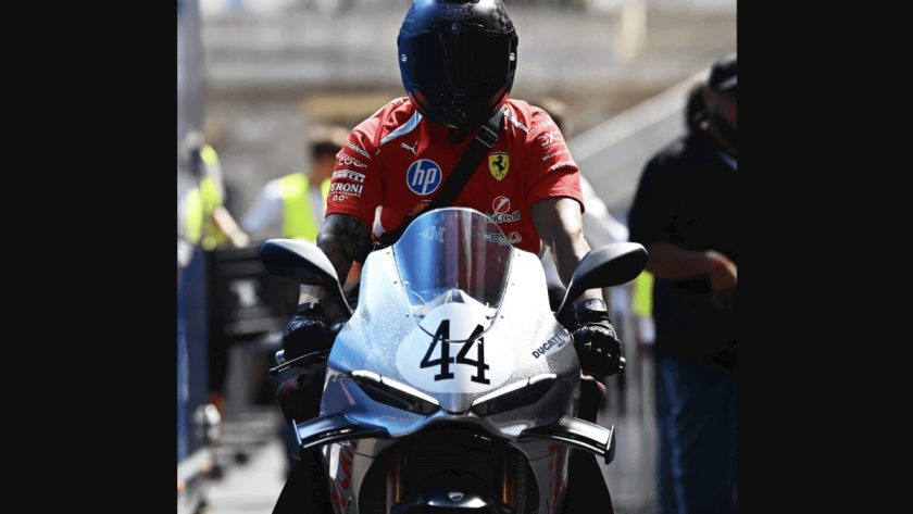 Formula One Superstar Lewis Hamilton Makes Grand Entrance at Monaco Grand Prix on Exclusive Ducati