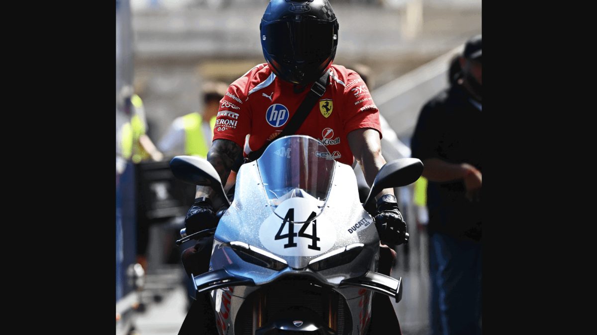 Formula One Superstar Lewis Hamilton Makes Grand Entrance at Monaco Grand Prix on Exclusive Ducati